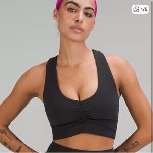 Lululemon Ruched Nulu Long-line Yoga Bra
